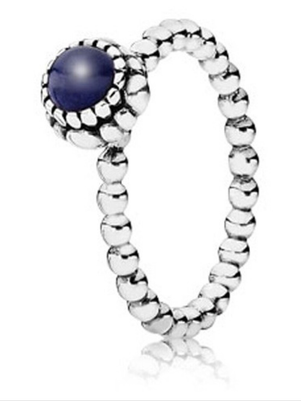 Pandora Birthday Bloom Stackable Ring - Lapis (September)